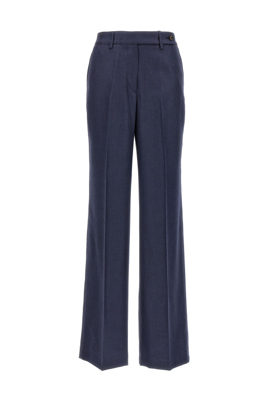 Silk cashmere pants Blue