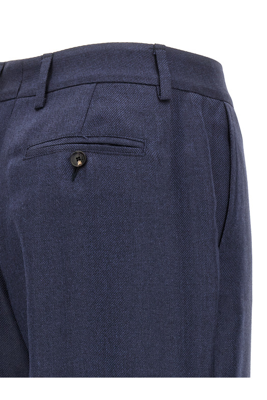 Silk cashmere pants Blue