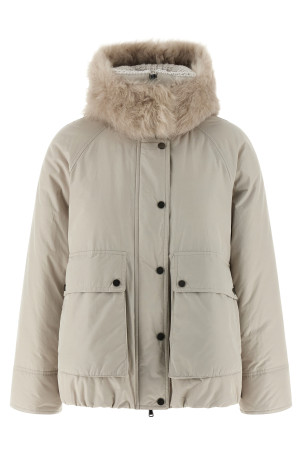 Cashmere neck down jacket Beige Cashmere neck down jacket Beige