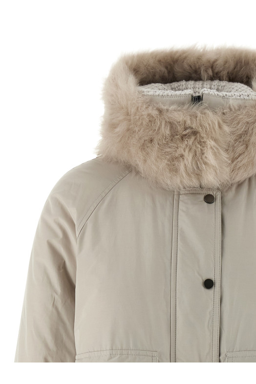 Кашемировое пальто с капюшоном Бежевый BRUNELLO CUCINELLI MG5017913C7958