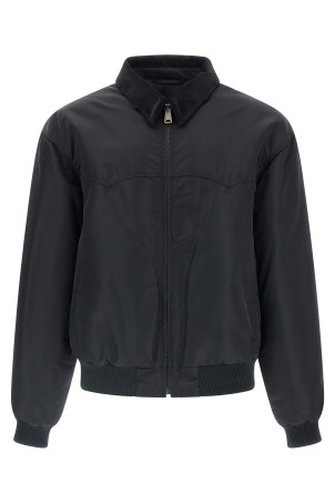 Velvet collar bomber jacket Black Velvet collar bomber jacket Black