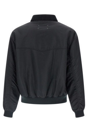 Velvet collar bomber jacket Black Velvet collar bomber jacket Black