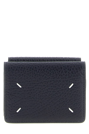 'Four stitches' compact wallet Blue