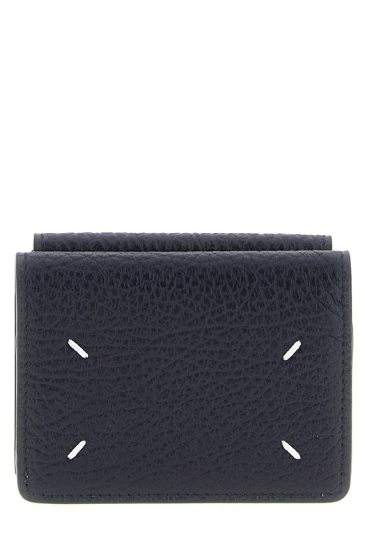 'Four stitches' compact wallet Blue