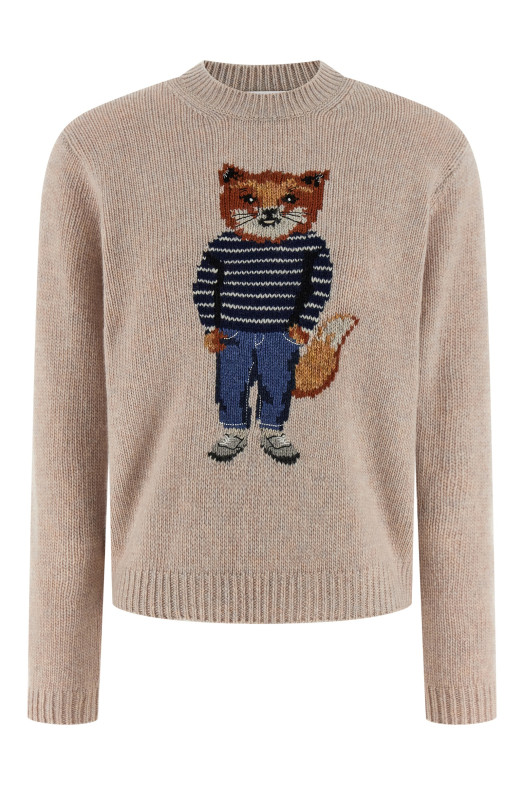 'Dressed Fox' sweater Beige