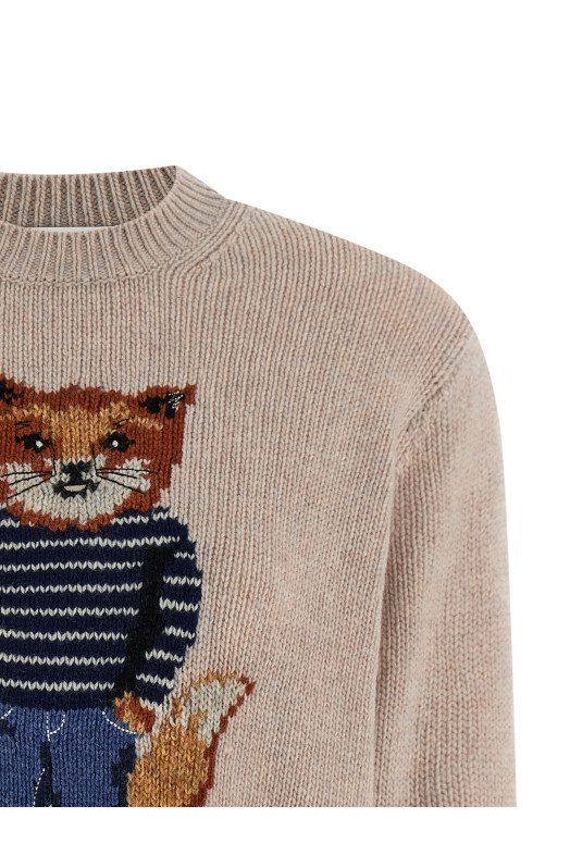 'Dressed Fox' sweater Beige