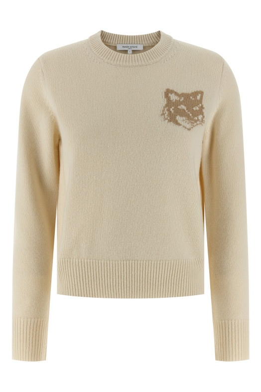 'Fox Head' sweater Beige
