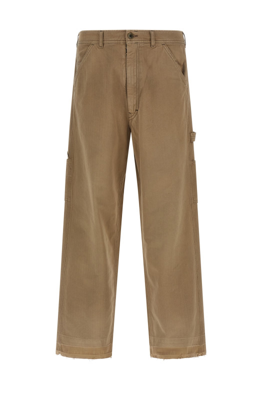 Herringbone trousers Beige