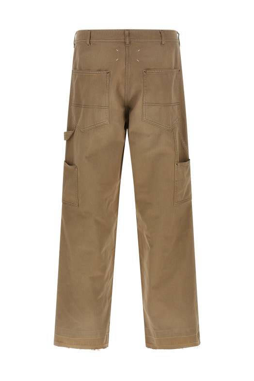 Herringbone trousers Beige