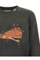 'Whale Jacquard Knit' sweater Black