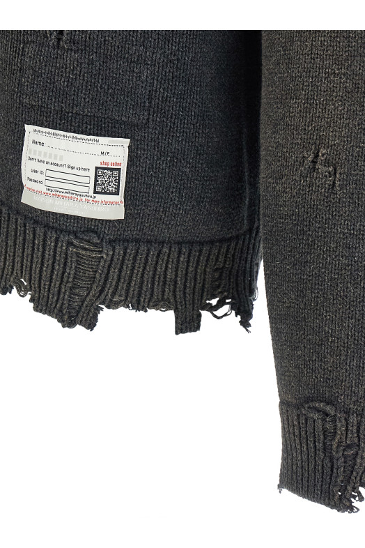 'Whale Jacquard Knit' sweater Black