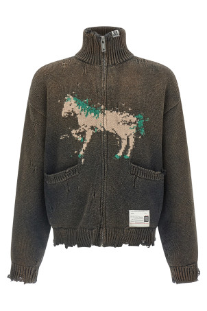Кардиган «Horse Jacquard Knit» Multicolor A15CD511BLACK Кардиган «Horse Jacquard Knit» Multicolor A15CD511BLACK