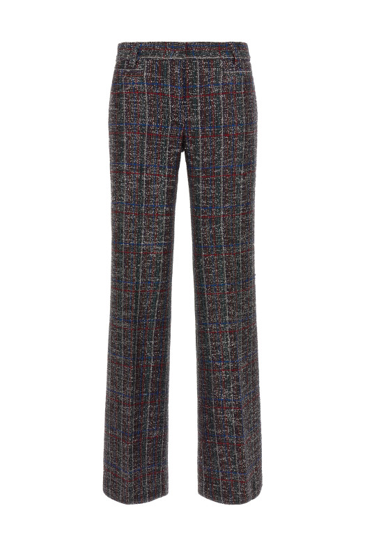 Sequin tartan pants Multicolor