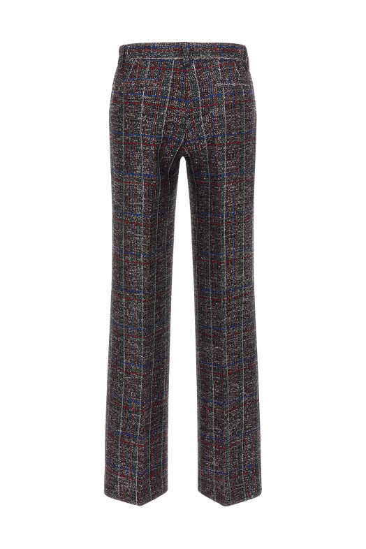 Sequin tartan pants Multicolor