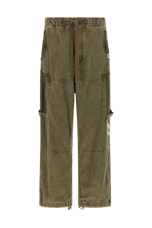 'Cotton Satin Cargo' pants Green