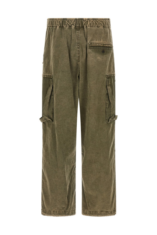 'Cotton Satin Cargo' pants Green