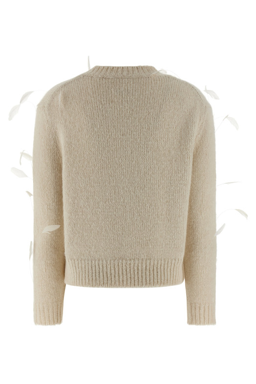 Feather sweater White