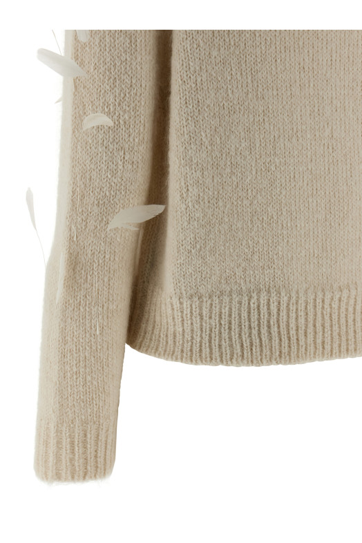 Feather sweater White