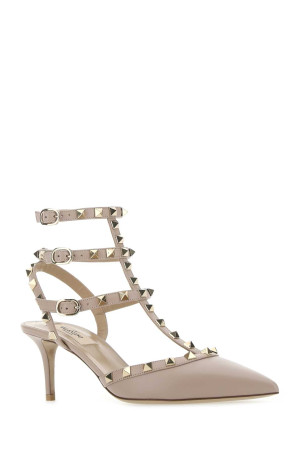 Antiqued pink leather Rockstud pumps Beige VALENTINO GARAVANI (3W2S0375VOD) Antiqued pink leather Rockstud pumps Beige VALENTINO GARAVANI (3W2S0375VOD)