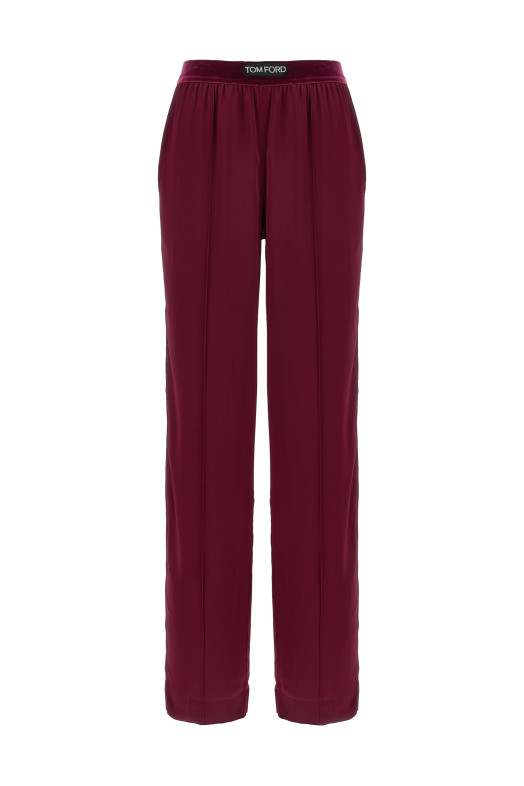 Silk pants Bordeaux