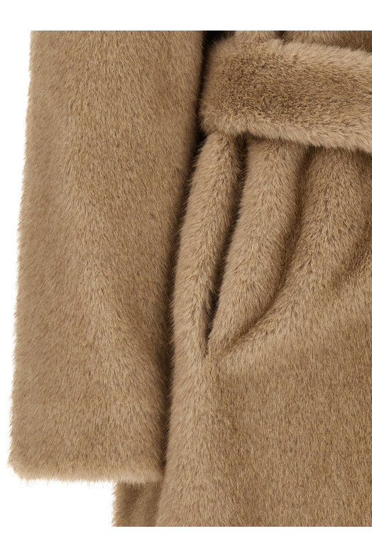 Искусственная меховая шуба Бежевая HERNO CA000582D127391985