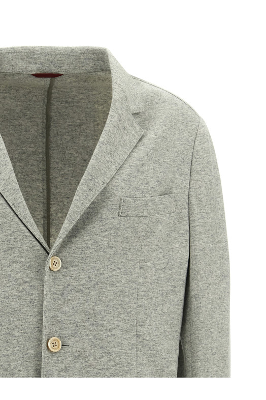 Single-breasted cashmere blazer Gray