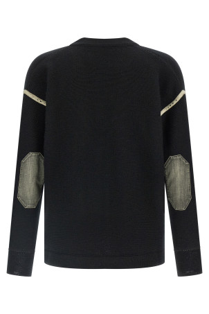 Кардиган з накладками на ліктях Чорний MAISON MARGIELA S67HP0035M13182900