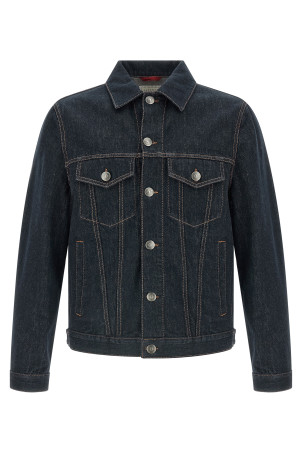 Джинсовая куртка Blue BRUNELLO CUCINELLI M233P6909C9014 Джинсовая куртка Blue BRUNELLO CUCINELLI M233P6909C9014