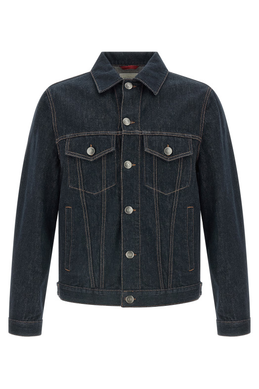 Джинсова куртка Blue BRUNELLO CUCINELLI M233P6909C9014