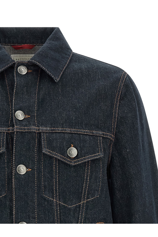 Джинсова куртка Blue BRUNELLO CUCINELLI M233P6909C9014
