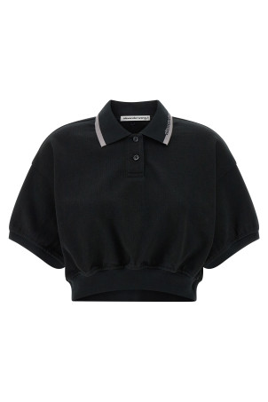 Сорочка-поло з інкрустацією Black T BY ALEXANDER WANG 4CC1261207001 Сорочка-поло з інкрустацією Black T BY ALEXANDER WANG 4CC1261207001