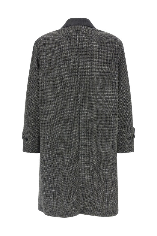 Однобортне пальто Чорно-сіре MAISON MARGIELA S50AA0159M35485001F