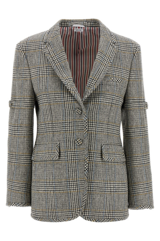 Блейзер Prince of Wales Черно-серый THOM BROWNE FBR062BF1002980