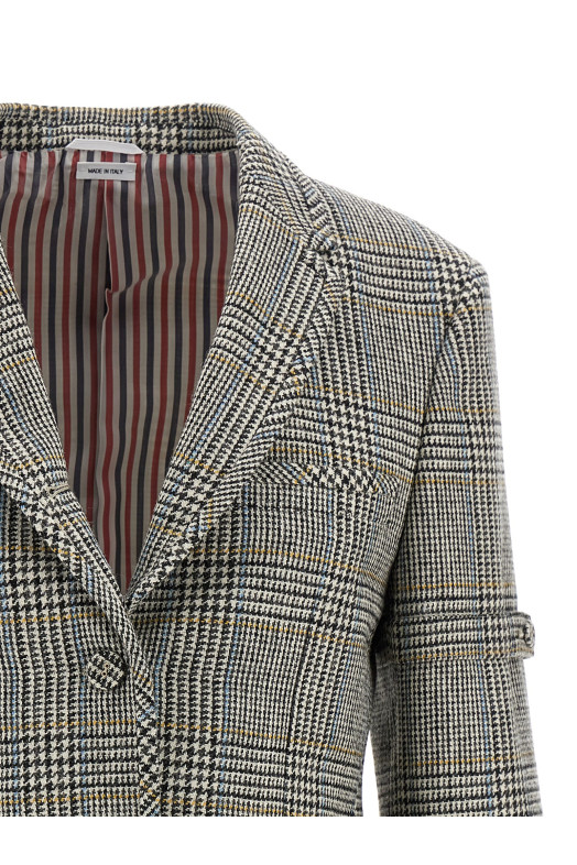 Блейзер Prince of Wales Черно-серый THOM BROWNE FBR062BF1002980
