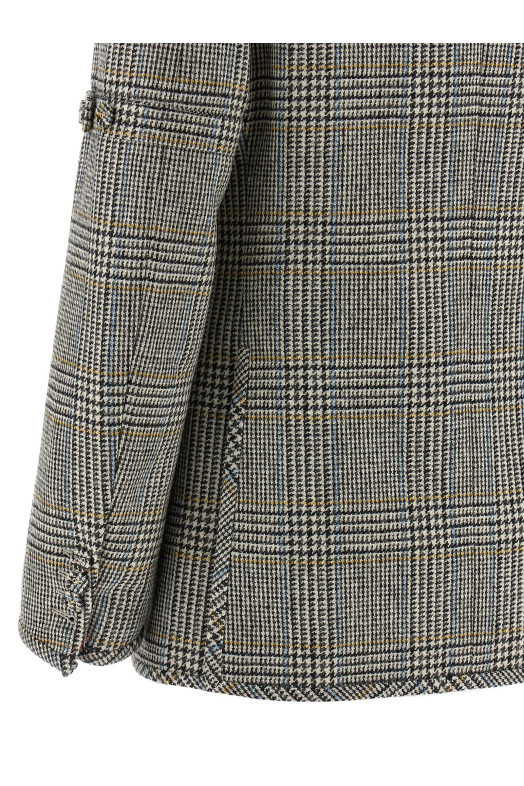 Блейзер Prince of Wales Черно-серый THOM BROWNE FBR062BF1002980