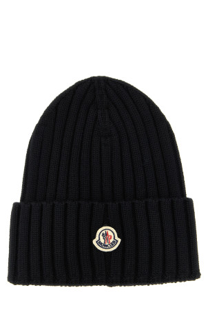 Вовняна шапка з ребрами Чорна MONCLER K20933B00036A9327999