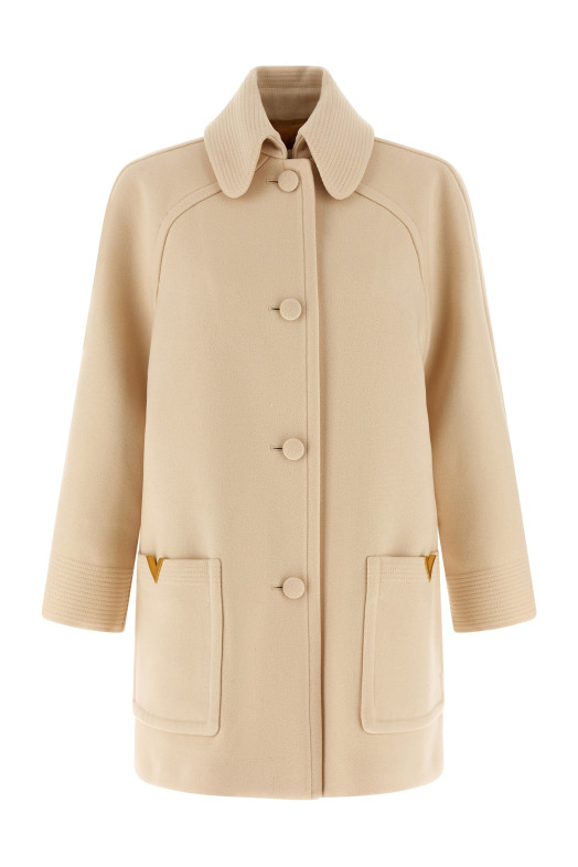 Valentino Garavani Wool Drap coat Beige