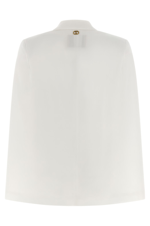 Cape sleeve blazer White