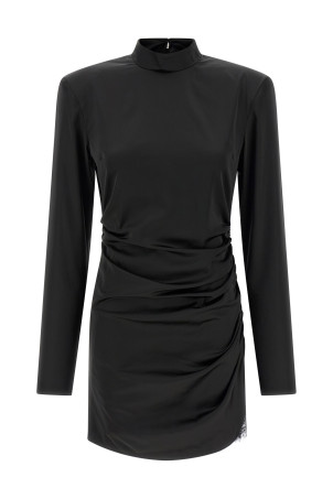 'Satin Rouched Mini' dress Black 'Satin Rouched Mini' dress Black