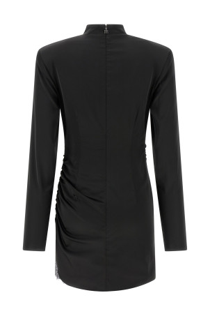 'Satin Rouched Mini' dress Black 'Satin Rouched Mini' dress Black