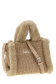 'Vanity Mini Shearling Rib' handbag Beige