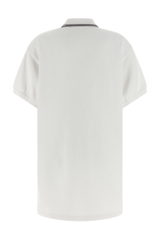 Платье с интарсией на воротнике Белое T BY ALEXANDER WANG 4CC1266902100