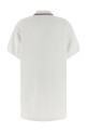 Платье с интарсией на воротнике Белое T BY ALEXANDER WANG 4CC1266902100