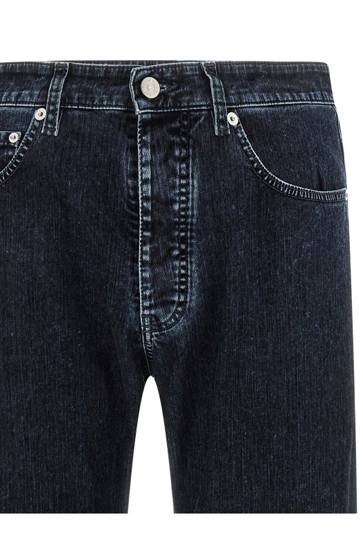 Поношенные джинсы черного цвета MM6 MAISON MARGIELA SH2LA0037M30039900