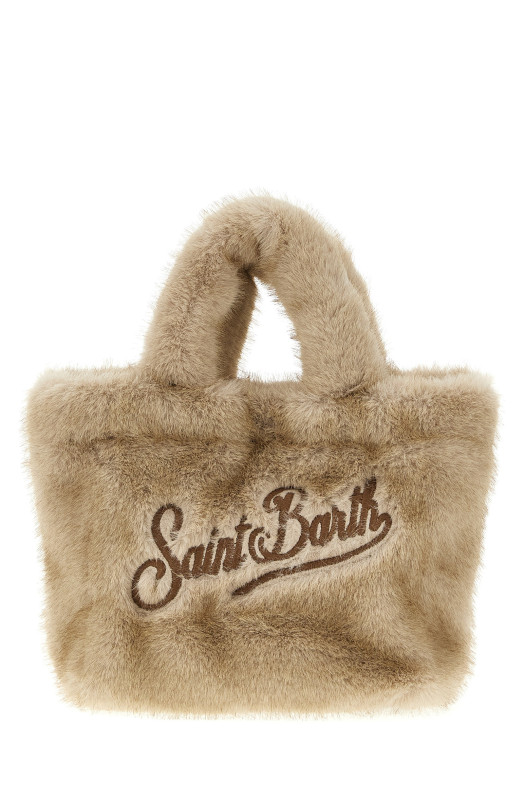 'Vanity Mini Soft Fur' handbag Beige