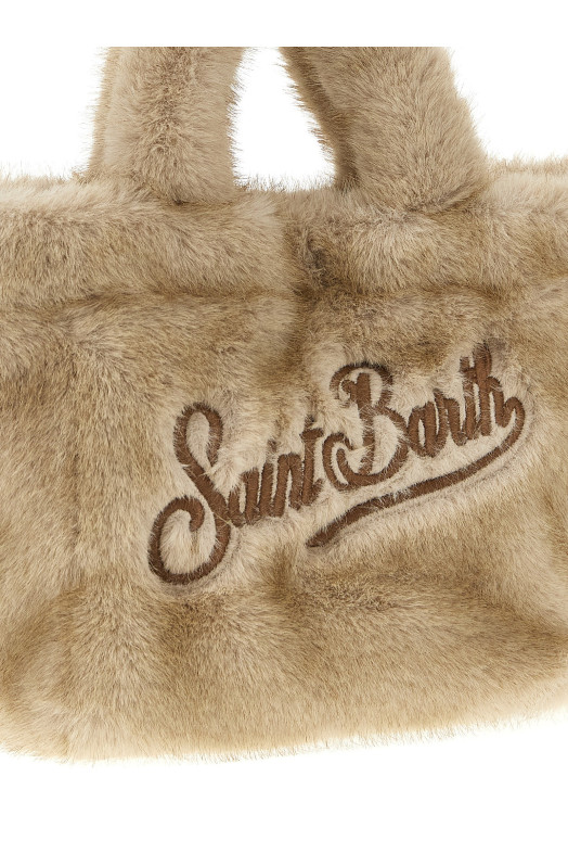 'Vanity Mini Soft Fur' handbag Beige