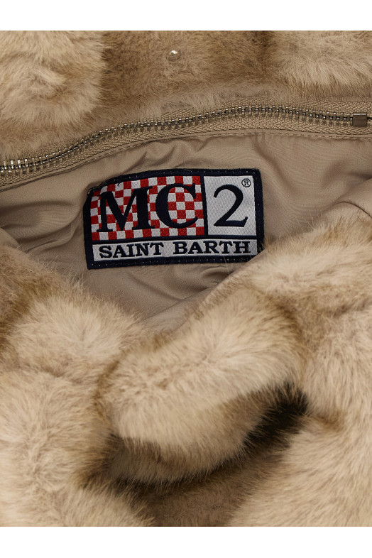 'Vanity Mini Soft Fur' handbag Beige