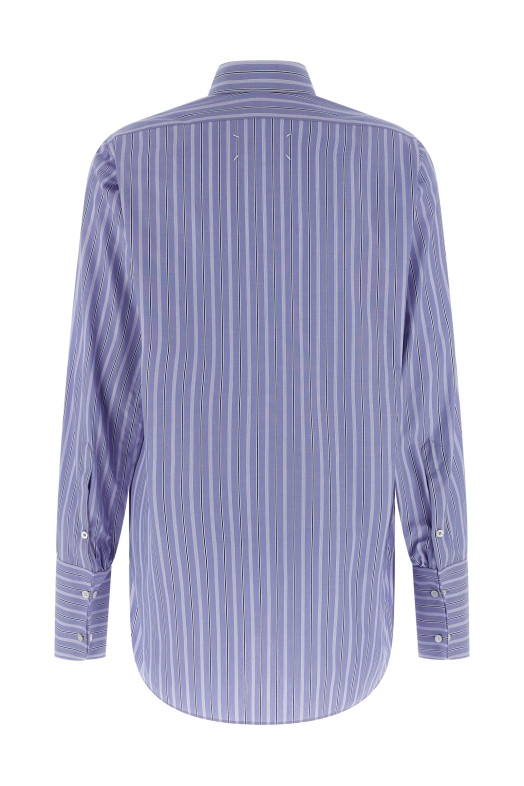Striped cotton shirt BLUE