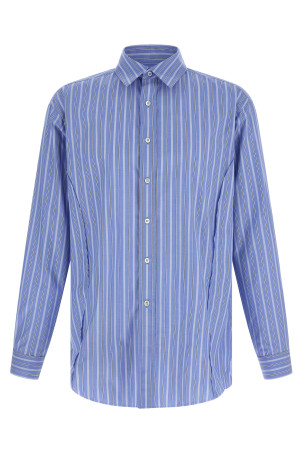 Полосатая хлопковая рубашка СИНЯЯ MAISON MARGIELA S67DT0021M35625002F Полосатая хлопковая рубашка СИНЯЯ MAISON MARGIELA S67DT0021M35625002F