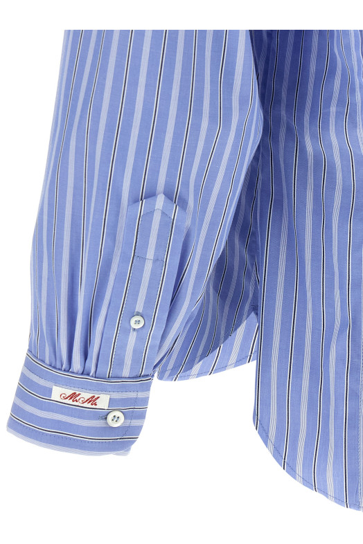 Striped cotton shirt BLUE